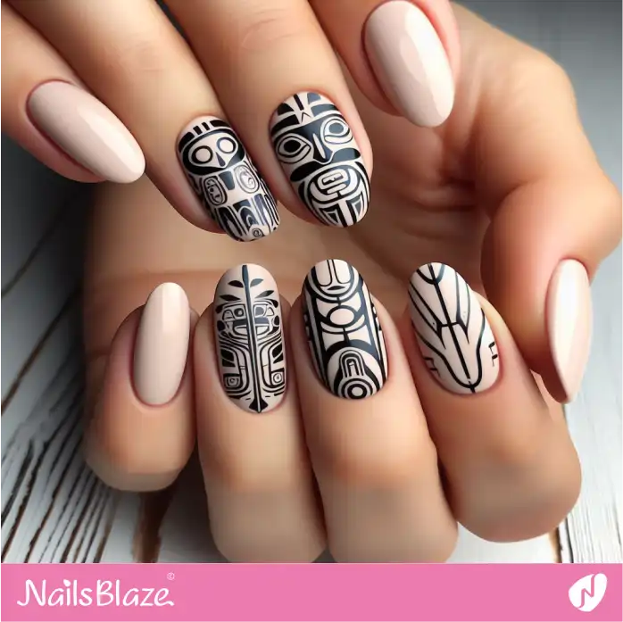 Haida Gwaii Culture Nail Art Inspiration | Canadian | Tribal - NB1854